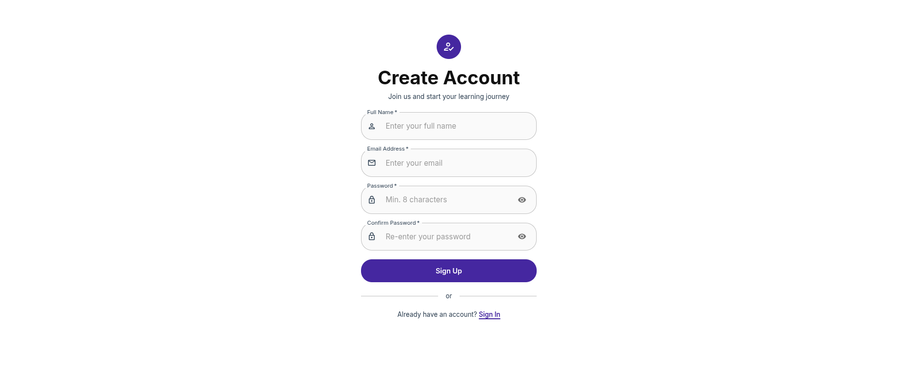 Sign Up