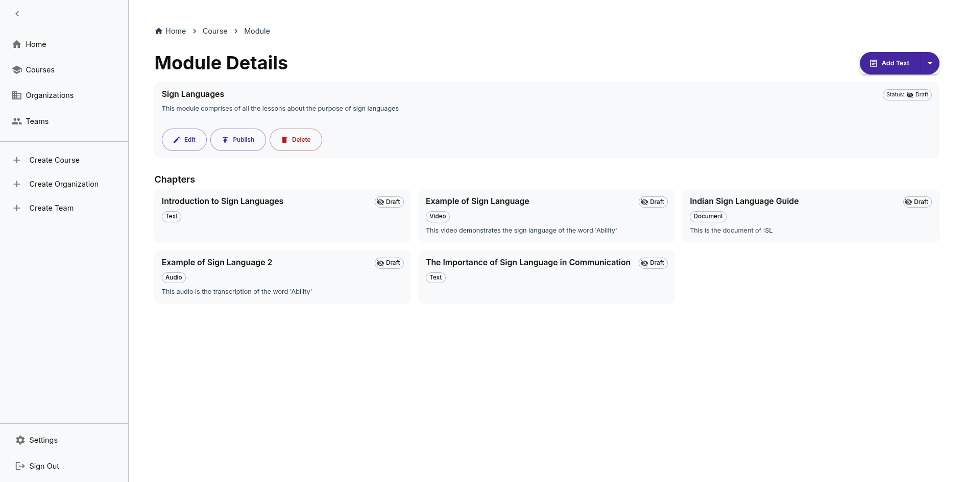 Module Page